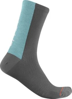Castelli Bandito Wool 18 Men's Socks - Black 6 Castelli Bandito Wool 18 Men's Socks - Black -CycloPro Shop CS20540GrayCeleste