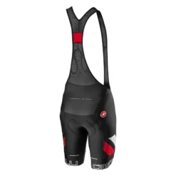 Castelli Competizione Kit Bib Shorts - Black/Silver Grey/Fiery Red
