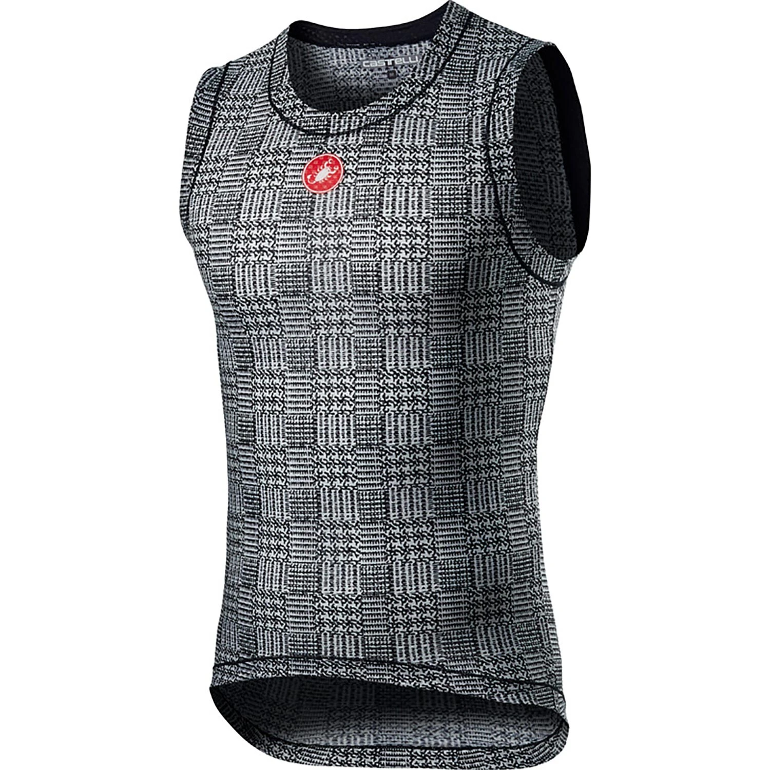 Castelli Pro Mesh Mens Sleeveless Base Layer - Bark Green/Fiery Red 3 Castelli Pro Mesh Mens Sleeveless Base Layer - Bark Green/Fiery Red