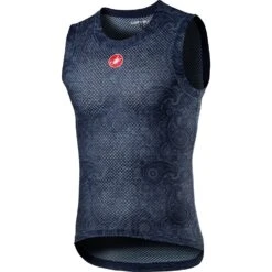 Castelli Pro Mesh Mens Sleeveless Base Layer - Bark Green/Fiery Red 9 Castelli Pro Mesh Mens Sleeveless Base Layer - Bark Green/Fiery Red -CycloPro Shop CS21023DarkSteelBlue