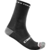 Castelli Rosso Corsa Pro 15 Socks - Black -CycloPro Shop CS21026Black