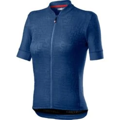 Castelli Promessa Jacquard Womens Short Sleeve Jersey - Light Black 8 Castelli Promessa Jacquard Womens Short Sleeve Jersey - Light Black -CycloPro Shop CS21055AgateBlue