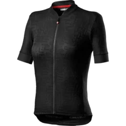 Castelli Promessa Jacquard Womens Short Sleeve Jersey - Light Black 9 Castelli Promessa Jacquard Womens Short Sleeve Jersey - Light Black -CycloPro Shop CS21055LightBlack