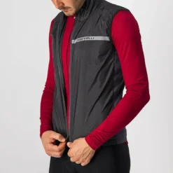 Castelli Squadra Stretch Men's Cycling Vest - Black/Grey -CycloPro Shop CS21512BLKGray3