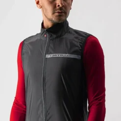 Castelli Squadra Stretch Men's Cycling Vest - Black/Grey -CycloPro Shop CS21512BLKGray5