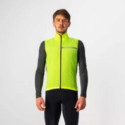 Castelli Squadra Stretch Men's Cycling Vest - Fiery Red/Grey