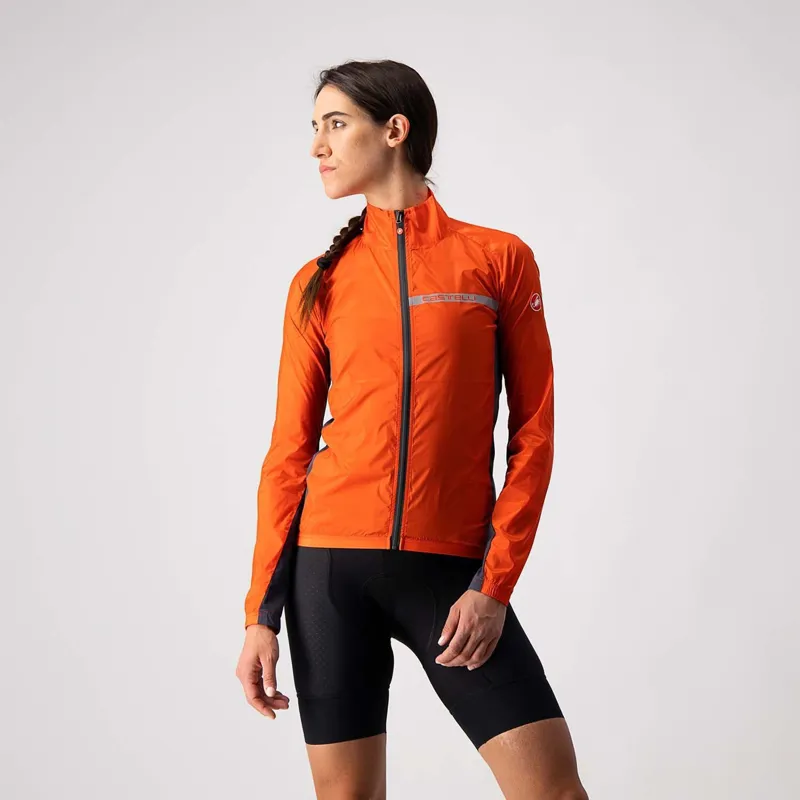Castelli Squadra Stretch Women's Showerproof Jacket - Fiery Red/Grey 3 Castelli Squadra Stretch Women's Showerproof Jacket - Fiery Red/Grey