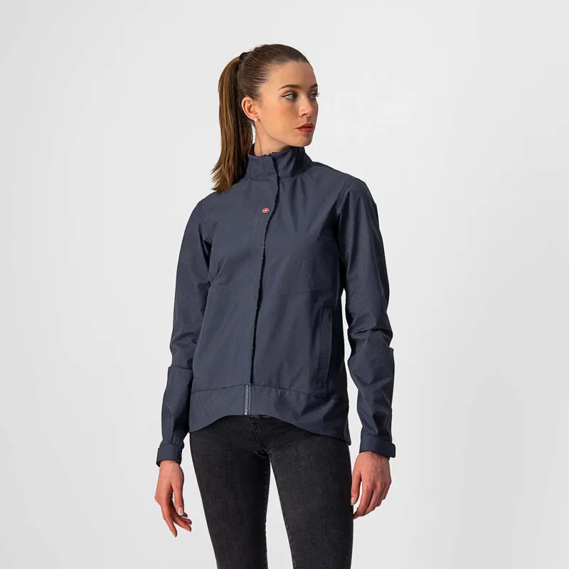 Castelli Commuter Reflex Women's Waterproof Jacket - Steel Blue 4 Castelli Commuter Reflex Women's Waterproof Jacket - Steel Blue - Image 2