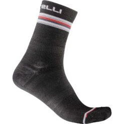 Castelli Go 15 Women's Socks - Bordeaux/Brilliant Pink-White -CycloPro Shop CS21557GrayWHT 1