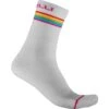 Castelli Go 15 Women's Socks - Bordeaux/Brilliant Pink-White -CycloPro Shop CS21557WHTFuchsia 1