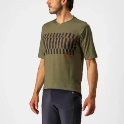 Castelli Trail Tech Men's Technical T-Shirt - Olive Green/Grey/Orange Rust 8 Castelli Trail Tech Men's Technical T-Shirt - Olive Green/Grey/Orange Rust -CycloPro Shop CS220083531 1