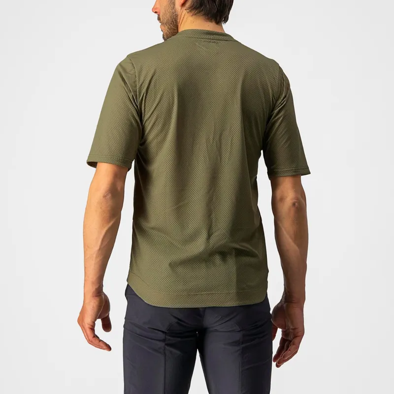 Castelli Trail Tech Men's Technical T-Shirt - Olive Green/Grey/Orange Rust 6 Castelli Trail Tech Men's Technical T-Shirt - Olive Green/Grey/Orange Rust - Image 4