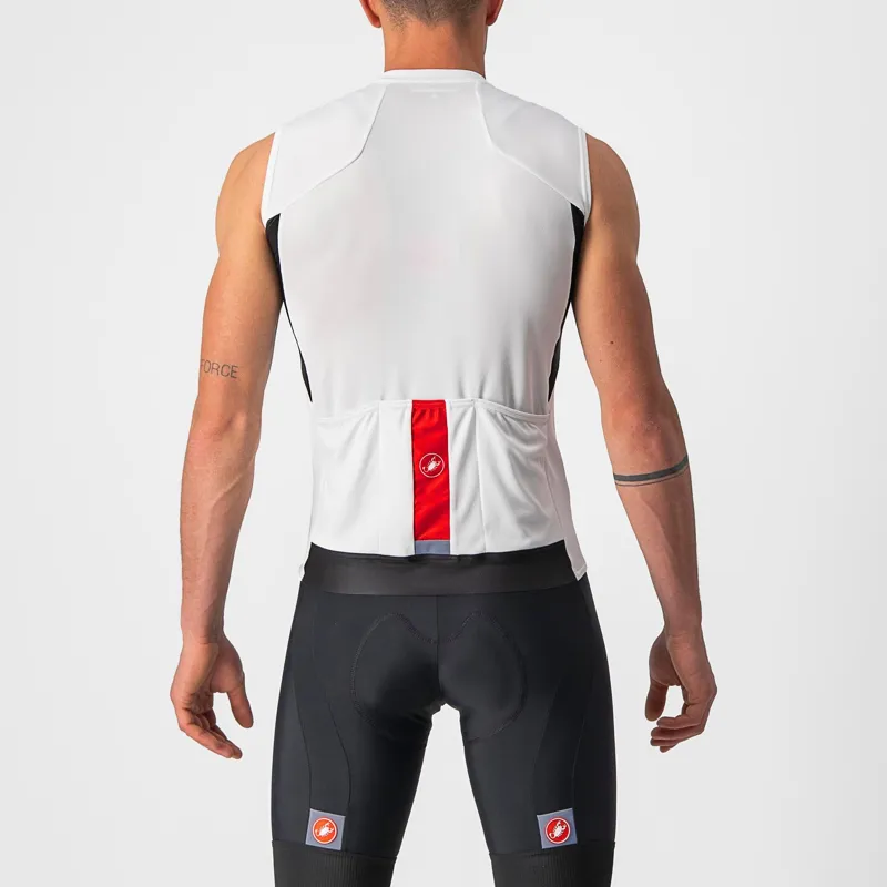 Castelli Entrata VI Men's Sleeveless Jersey - Ivory/Black/Red 4 Castelli Entrata VI Men's Sleeveless Jersey - Ivory/Black/Red - Image 2