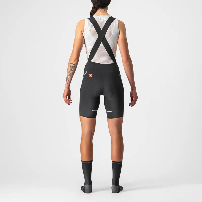 Castelli Velocissima 3 Women's Bib Shorts - Black/Silver 3 Castelli Velocissima 3 Women's Bib Shorts - Black/Silver