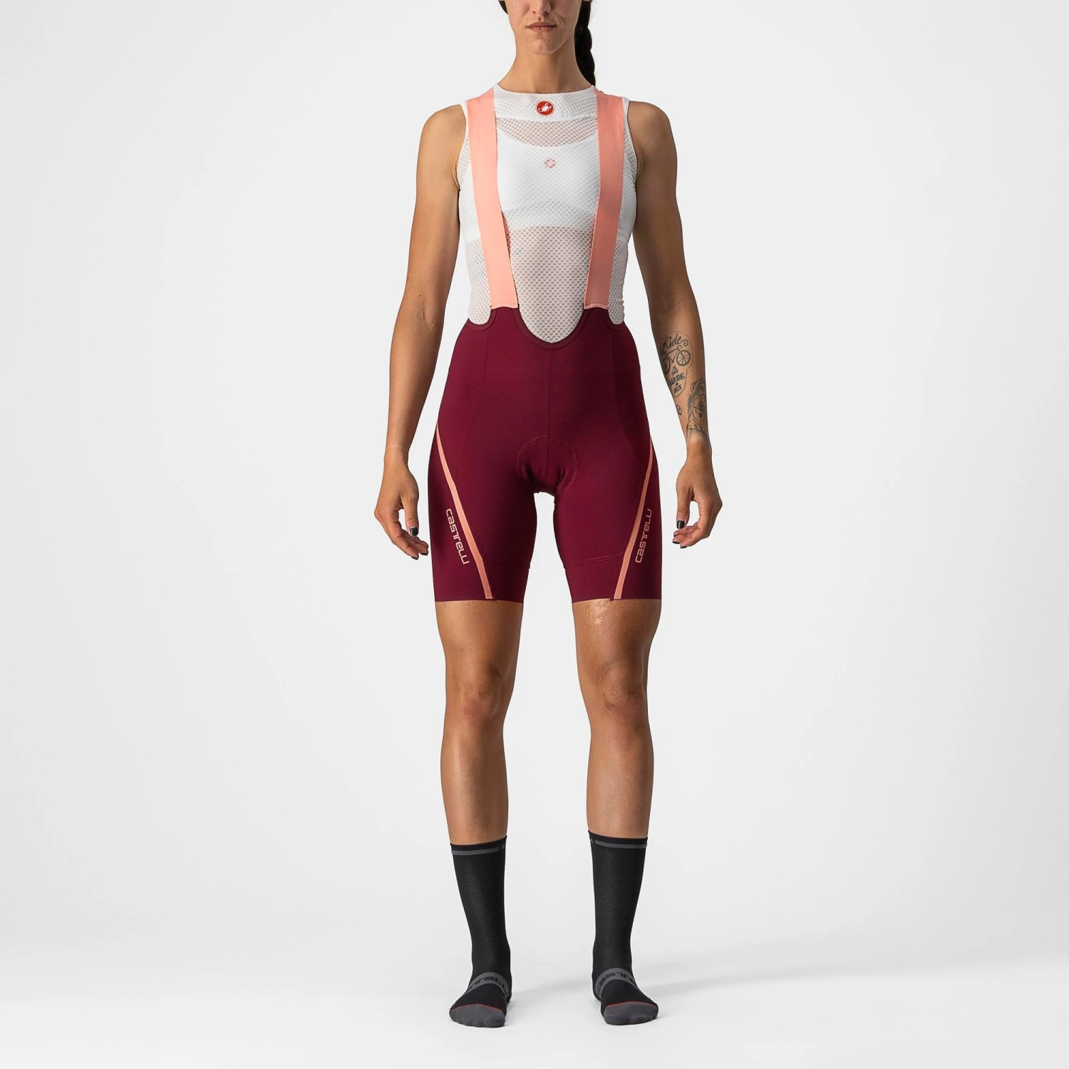 Castelli Velocissima 3 Women's Bib Shorts - Dark Grey/Brilliant Pink 4 Castelli Velocissima 3 Women's Bib Shorts - Dark Grey/Brilliant Pink - Image 2