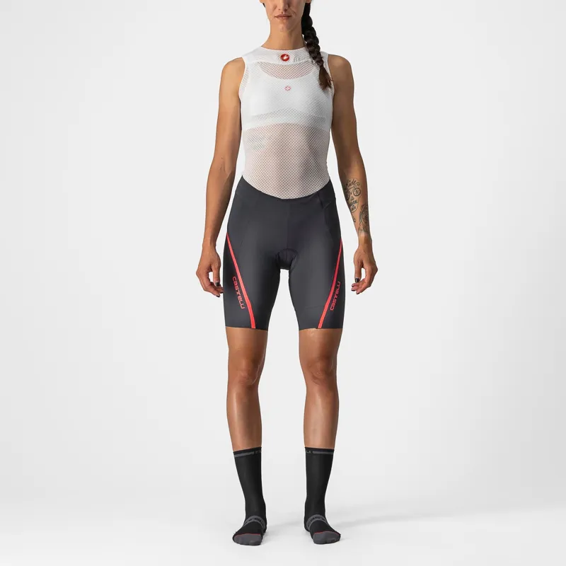 Castelli Velocissima 3 Women's Shorts - Dark Grey/Brilliant Pink 3 Castelli Velocissima 3 Women's Shorts - Dark Grey/Brilliant Pink