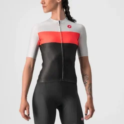 Castelli Aero Pro Women's Short Sleeve Jersey - Black/Brilliant Pink/Grey -CycloPro Shop CS220570851 1