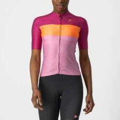 Castelli Aero Pro Women's Short Sleeve Jersey - Black/Brilliant Pink/Grey