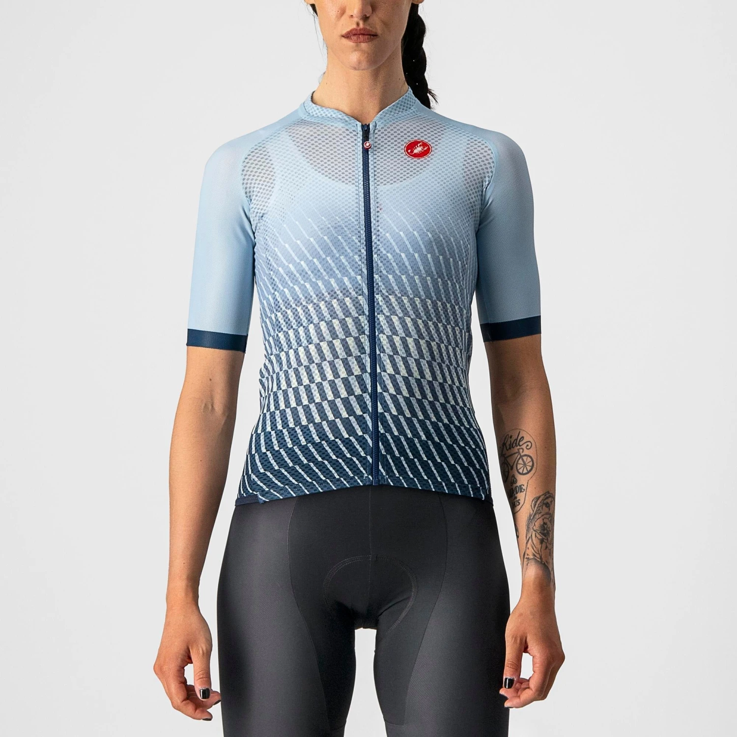 Castelli Climber's 2.0 Women's Short Sleeve Jersey - White/Silver Grey/ Black 3 Castelli Climber's 2.0 Women's Short Sleeve Jersey - White/Silver Grey/ Black