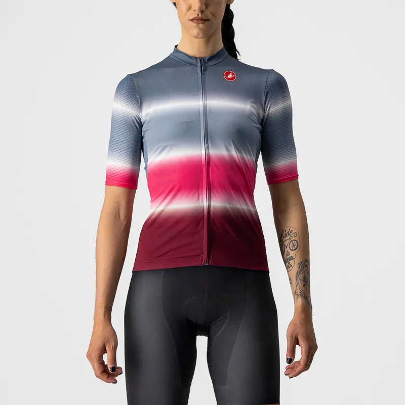 Castelli Dolce Women's Short Sleeve Jersey - Steel Blue/Bordeaux 5 Castelli Dolce Women's Short Sleeve Jersey - Steel Blue/Bordeaux - Image 3