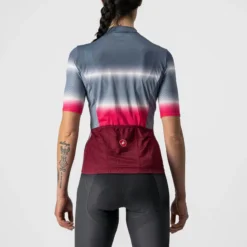 Castelli Dolce Women's Short Sleeve Jersey - Steel Blue/Bordeaux 10 Castelli Dolce Women's Short Sleeve Jersey - Steel Blue/Bordeaux -CycloPro Shop CS220600621 2