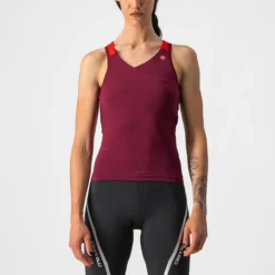 Castelli Solaris Women's Top - Bordeaux/Red
