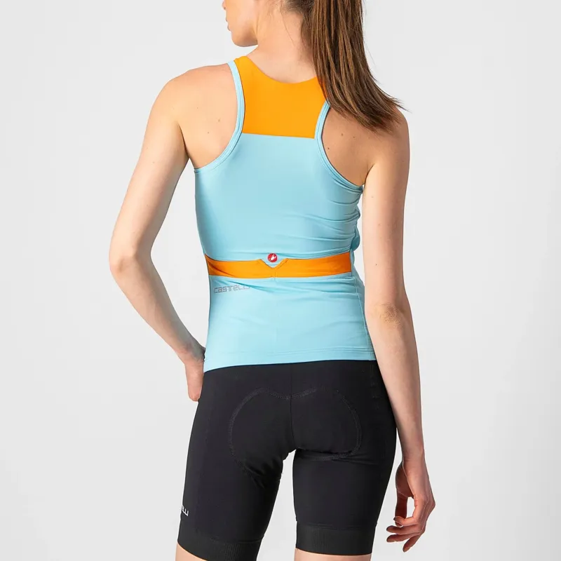 Castelli Solaris Women's Top - Skylight/Pop Orange 5 Castelli Solaris Women's Top - Skylight/Pop Orange - Image 3