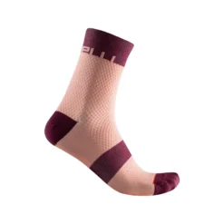 Castelli Velocissima 12 Women's Socks - Bordeaux/Blush