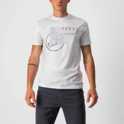 Castelli Maurizio Men's T-Shirt - White/Silver Grey/Red 7 Castelli Maurizio Men's T-Shirt - White/Silver Grey/Red -CycloPro Shop CS220800011 1