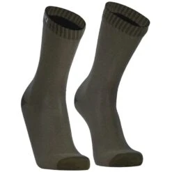Dexshell Ultra Thin Waterproof Crew Socks - Navy/Lime Yellow -CycloPro Shop DexShell Clothing Ultra Thin Crew Socks Olive Green 1000x1000 1