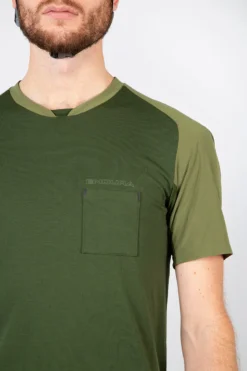 Endura GV500 Foyle Men's Causal T-Shirt - Olive Green -CycloPro Shop E5084GOOLIGRN 3