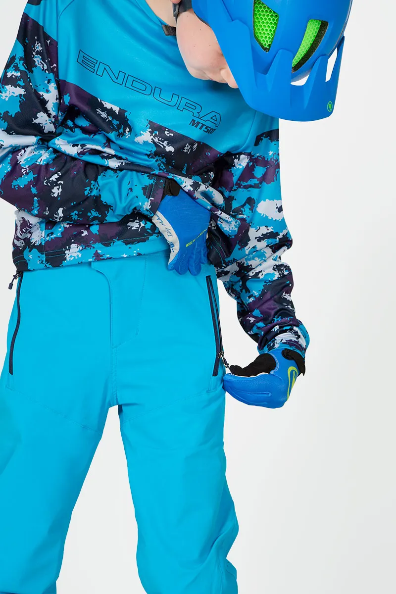 Endura MT500JR Burner Kids Pants - Electric Blue 4 Endura MT500JR Burner Kids Pants - Electric Blue - Image 2