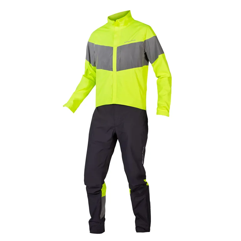 Endura Urban Luminite Waterproof Men's One Piece - Hi-Viz Yellow 4 Endura Urban Luminite Waterproof Men's One Piece - Hi-Viz Yellow - Image 2