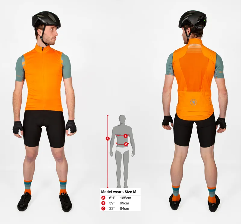 Endura Pro SL Lite Windproof Men's Gilet - Pumpkin 10 Endura Pro SL Lite Windproof Men's Gilet - Pumpkin - Image 8