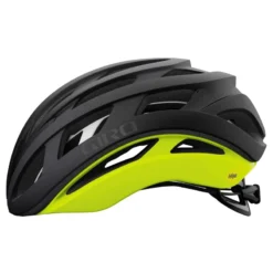 Giro Helios Spherical MIPS Road Helmet - Matt Black/Highlight Yellow