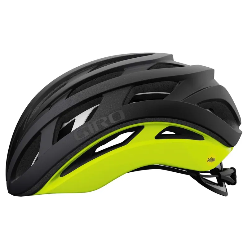 Giro Helios Spherical MIPS Road Helmet - Matt Black/Highlight Yellow 3 Giro Helios Spherical MIPS Road Helmet - Matt Black/Highlight Yellow
