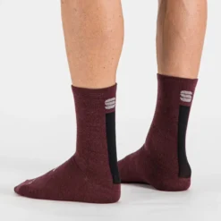 Sportful Merino Wool 18 Men's Socks - Raspberry/Black 15 Sportful Merino Wool 18 Men's Socks - Raspberry/Black -CycloPro Shop SF19524RSBBLK6