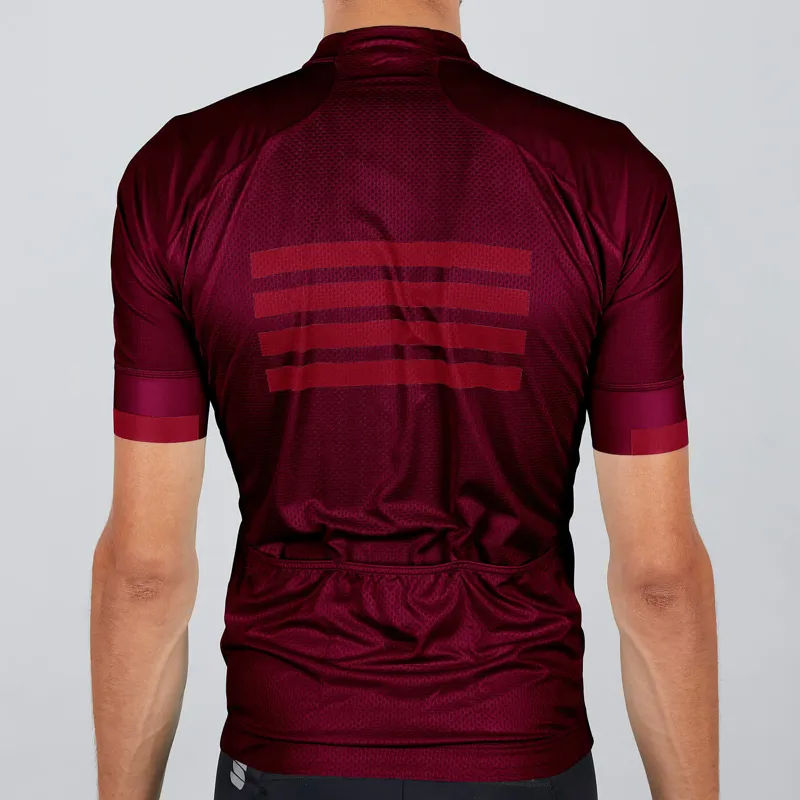 Sportful Wire Short Sleeve Jersey - Red Wine/Red Rumba/Gold 6 Sportful Wire Short Sleeve Jersey - Red Wine/Red Rumba/Gold - Image 4