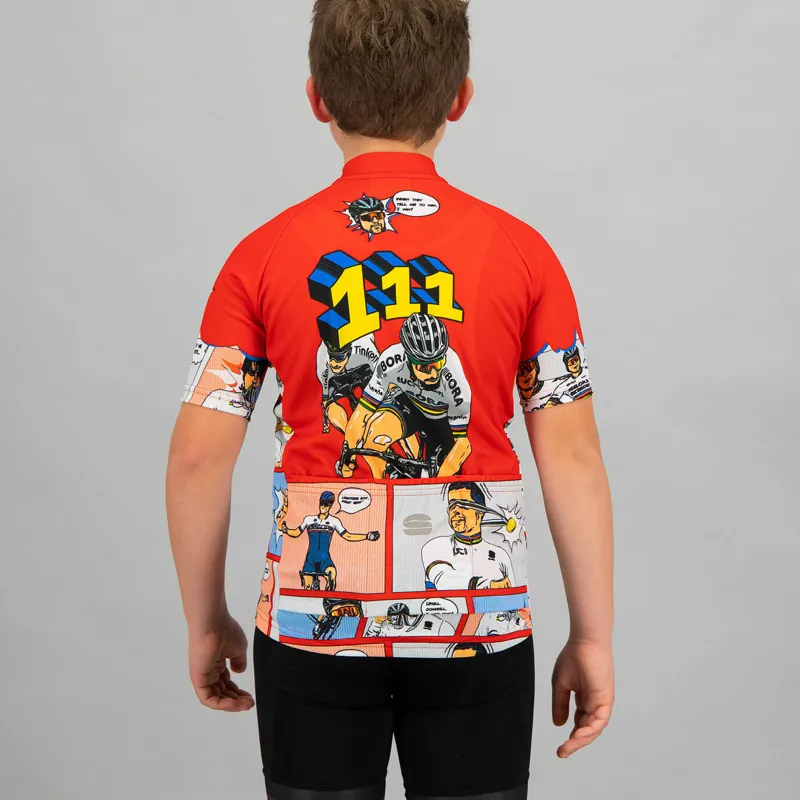 Sportful Super Peter Kids Short Sleeve Jersey - Red 4 Sportful Super Peter Kids Short Sleeve Jersey - Red - Image 2