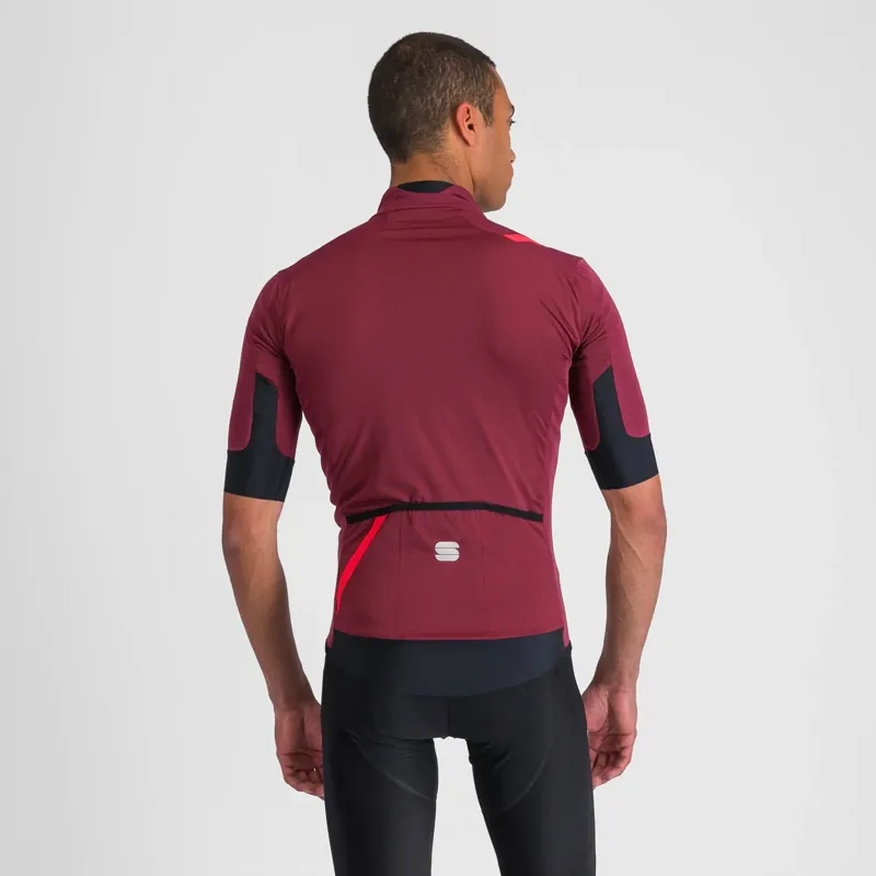 Sportful Fiandre Light NoRain Short Sleeve Men's Jacket - Red Wine 5 Sportful Fiandre Light NoRain Short Sleeve Men's Jacket - Red Wine - Image 3