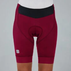 Sportful LTD Womens Lycra Shorts - Black -CycloPro Shop SF20033REDWine 1 1