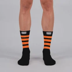 Sportful Mate Socks - Black/Fire Red/Orange SDR
