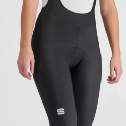 Sportful Classic Women's Bib Tights - Black/Pompelmo -CycloPro Shop SF20536BLKPompelmo7