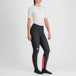 Sportful Classic Women's Tights - Black/Pompelmo -CycloPro Shop SF20537BLKPompelmo3