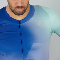 Sportful Bomber Short Sleeve Jersey - Green/Blue -CycloPro Shop SF21001GRNBLU 4
