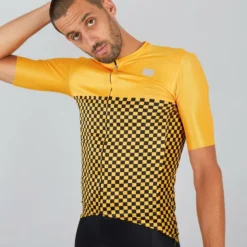 Sportful Checkmate Short Sleeve Jersey - Yellow 8 Sportful Checkmate Short Sleeve Jersey - Yellow -CycloPro Shop SF21007YEL 3