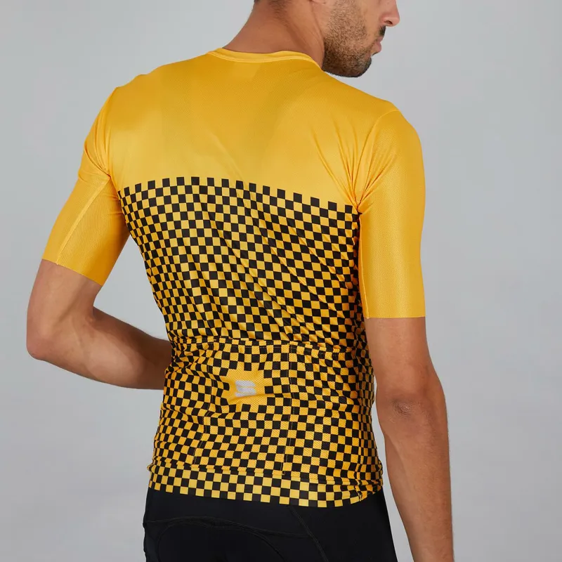Sportful Checkmate Short Sleeve Jersey - Yellow 4 Sportful Checkmate Short Sleeve Jersey - Yellow - Image 2