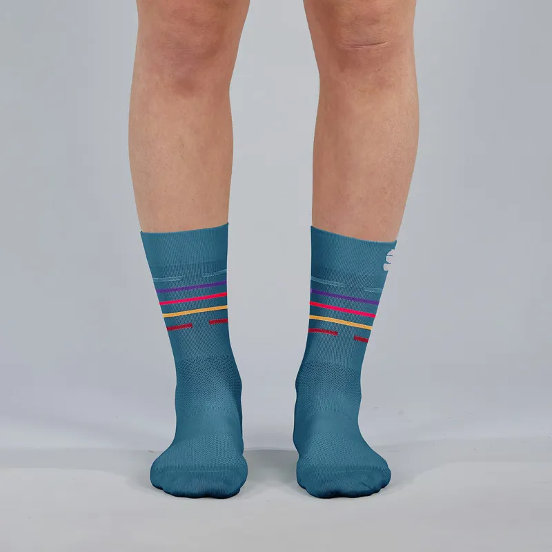 Sportful Velodrome Womens Socks - Blue Sky/Multi 5 Sportful Velodrome Womens Socks - Blue Sky/Multi - Image 3