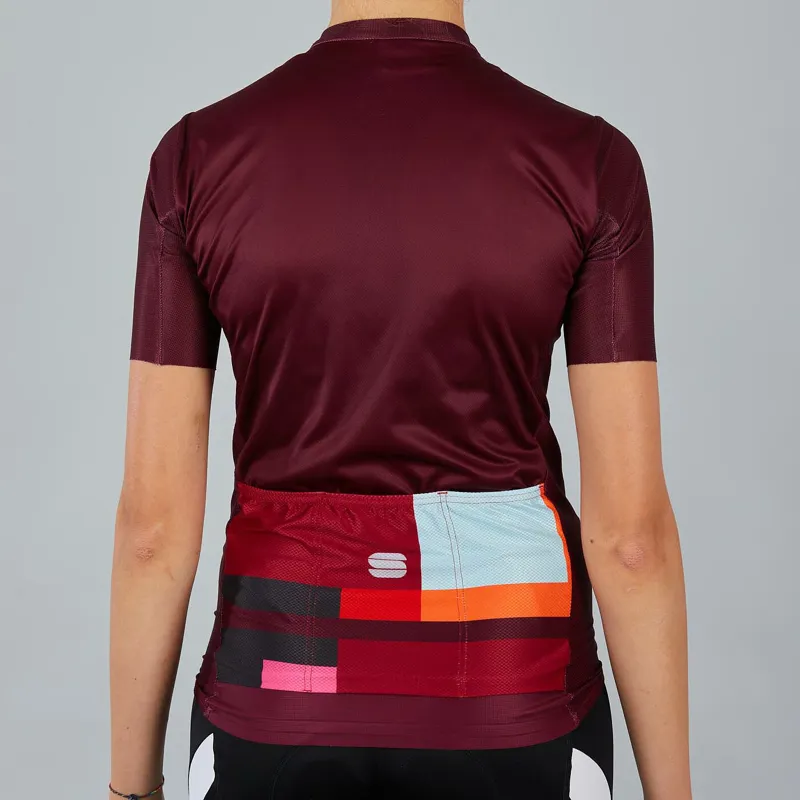 Sportful Idea Womens Short Sleeve Jersey - Red Wine 3 Sportful Idea Womens Short Sleeve Jersey - Red Wine