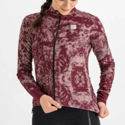 Sportful Escape Supergiara Women's Thermal LS Jersey - Red Wine/Mauve -CycloPro Shop SF21507REDWineMauve 4